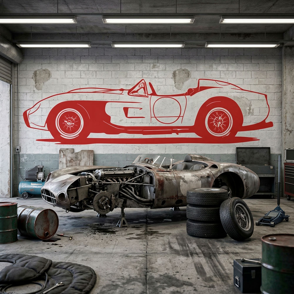 Wandtattoos: Ferrari Testa Rossa 1957