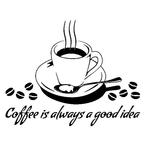 Wandtattoos: Coffee is always a good idea