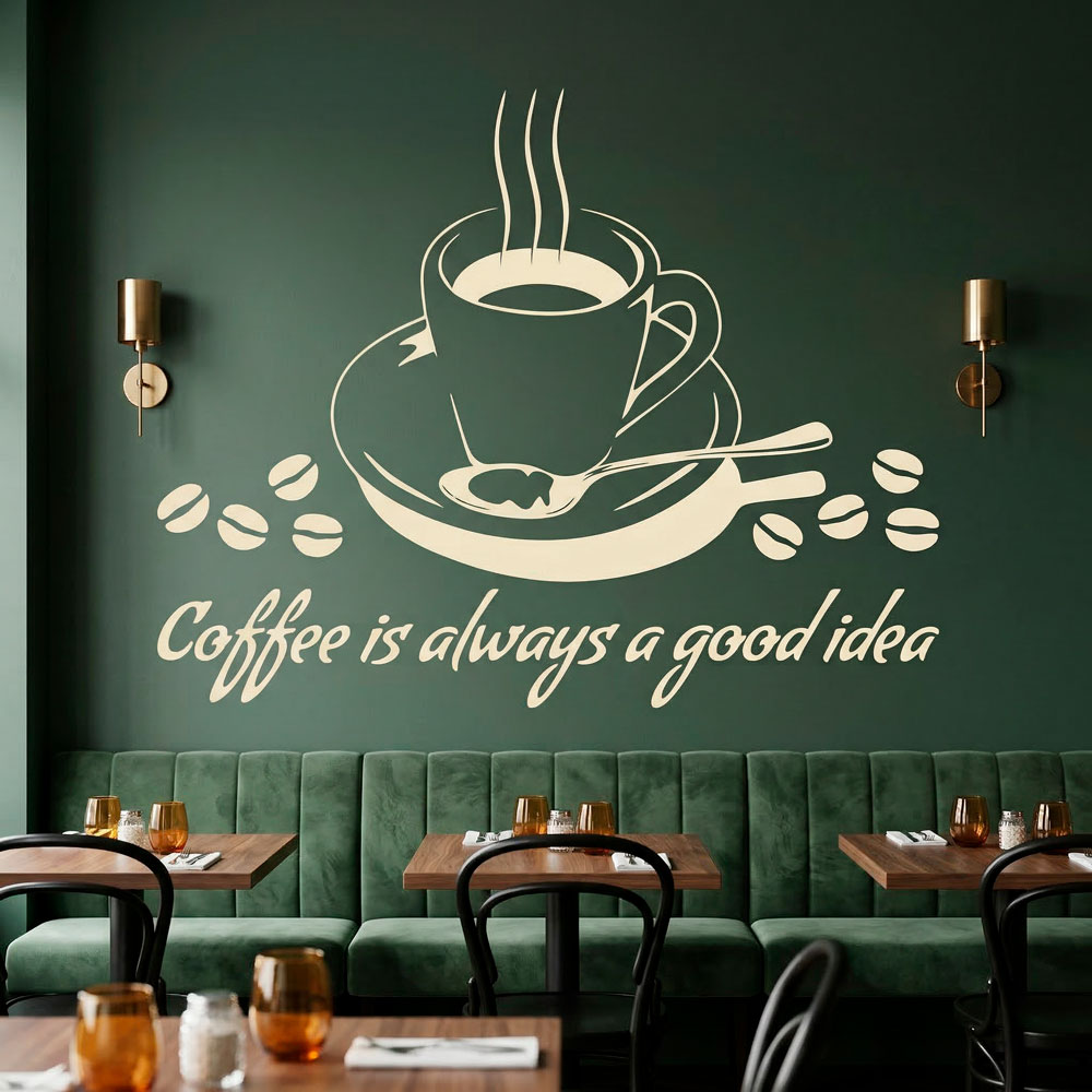 Wandtattoos: Coffee is always a good idea