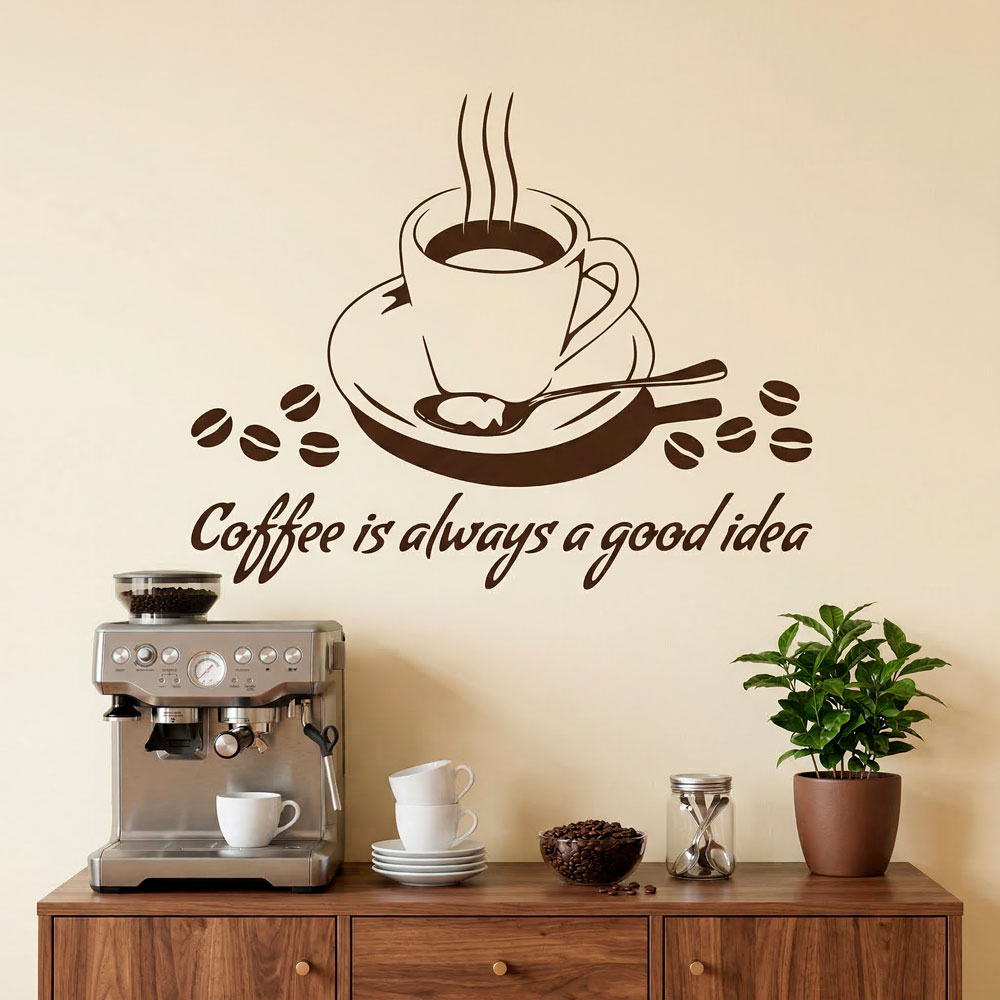 Wandtattoos: Coffee is always a good idea