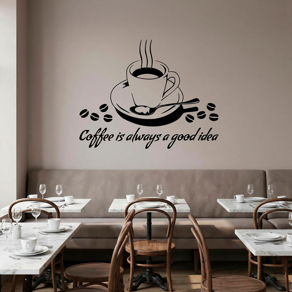 Wandtattoos: Coffee is always a good idea