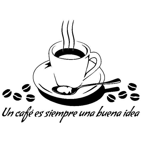 Wandtattoos: Ein Kaffee ist immer eine gute Idee - Spanisch