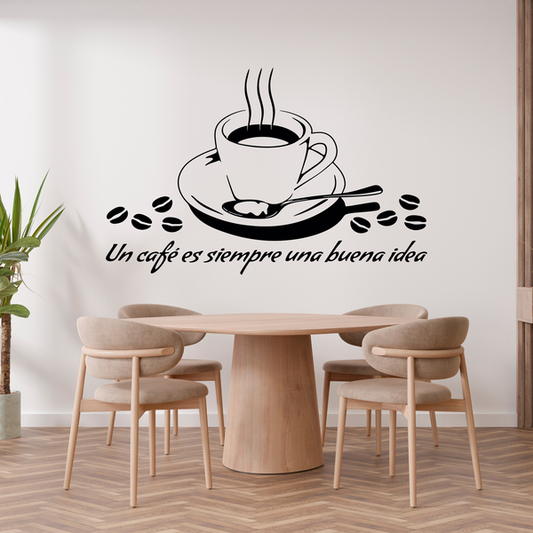 Wandtattoos: Ein Kaffee ist immer eine gute Idee - Spanisch