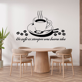 Wandtattoos: Ein Kaffee ist immer eine gute Idee - Spanisch 3