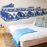 Wandtattoos: 5 Surfer VW Vans 2