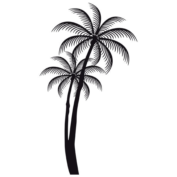 Wandtattoos: Palmen-Silhouetten