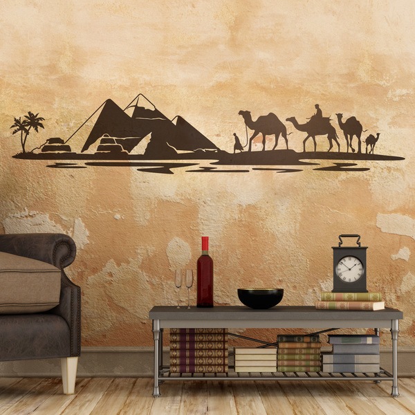 Wandtattoos: Pyramiden in der Wüste