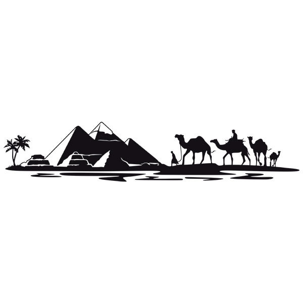 Wandtattoos: Pyramiden in der Wüste