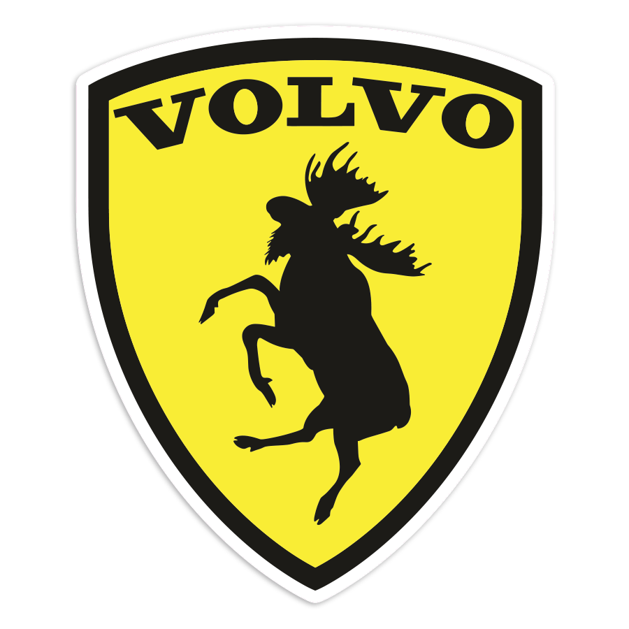 Aufkleber: Volvo T&auml;nzelnder Elch Emblem