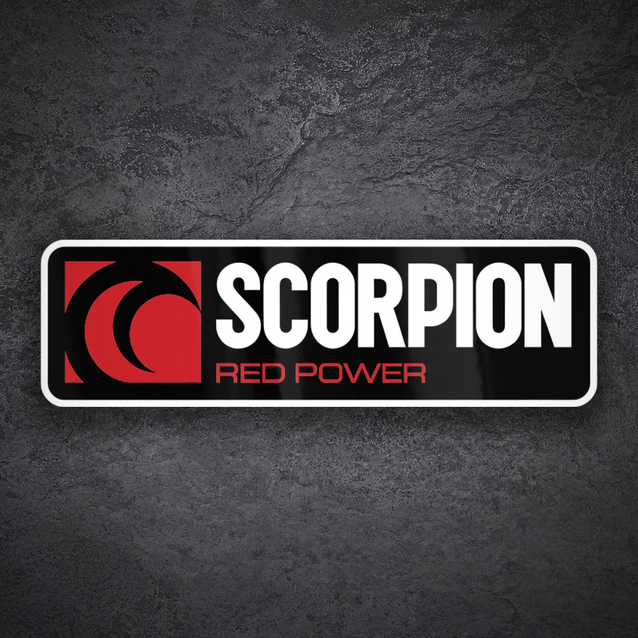 Aufkleber: Scorpion Red Power Logo