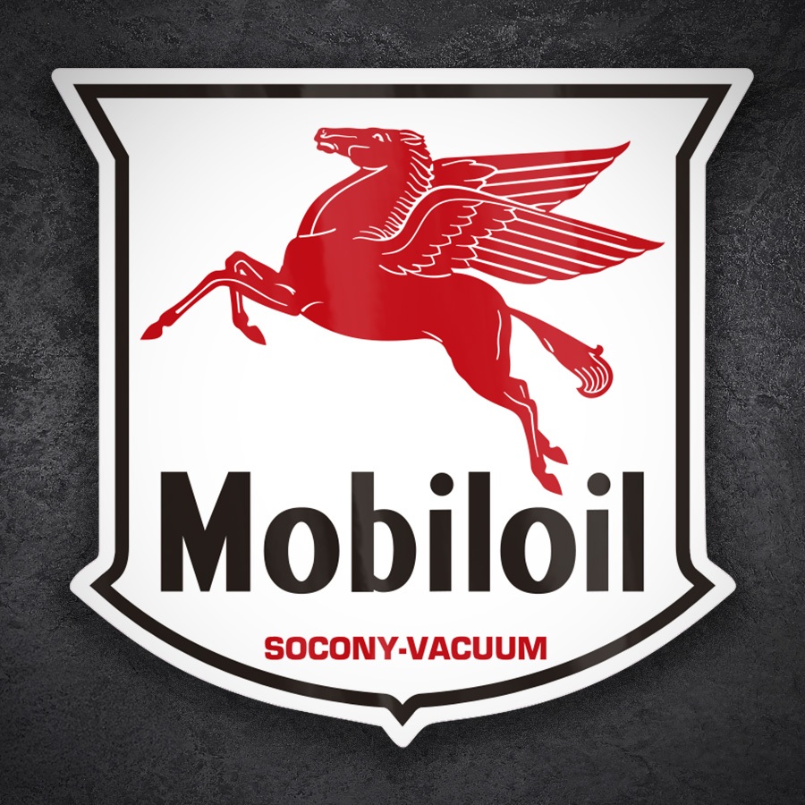 Aufkleber: Vintage Mobiloil Pegasus Schild