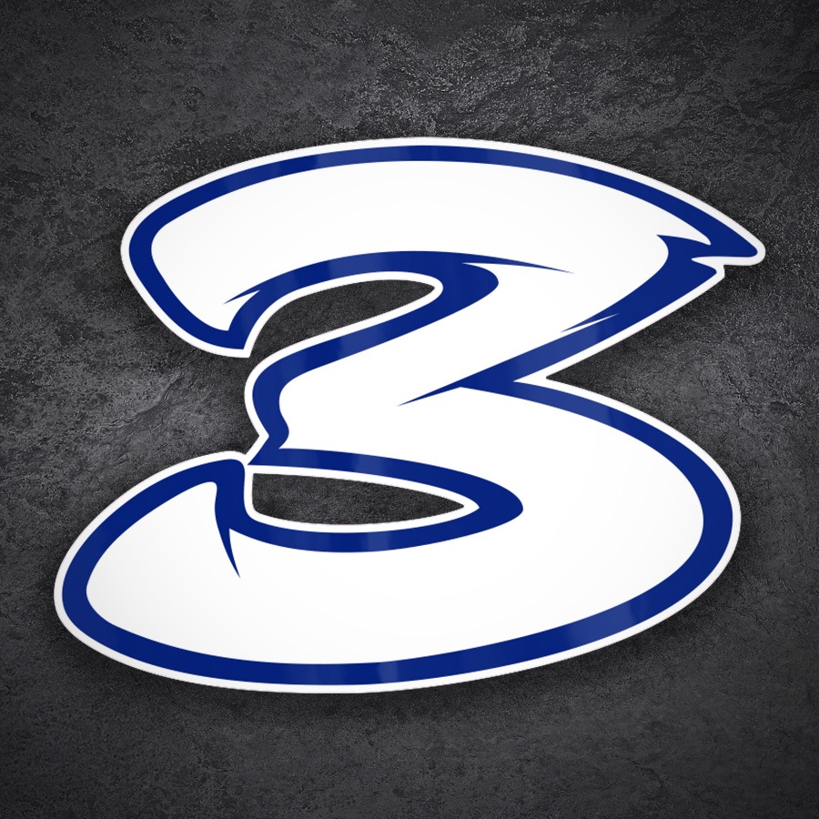 Aufkleber: Max Biaggi Startnummer 3