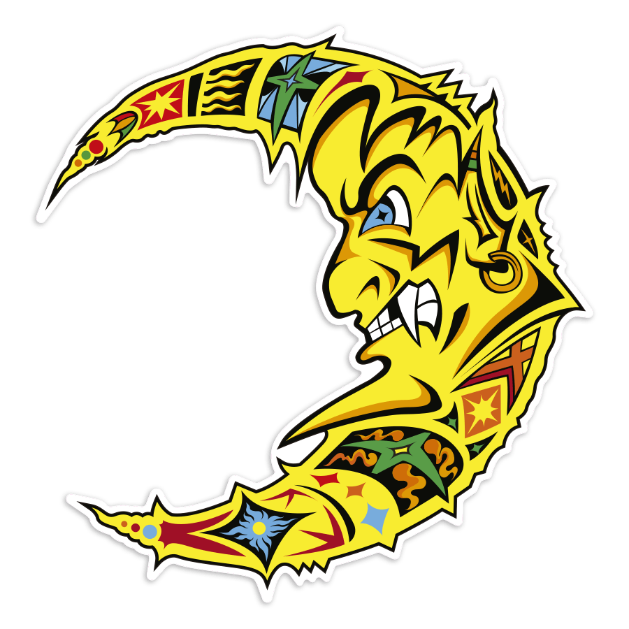 Aufkleber: Valentino Rossi Mond Aufkleber