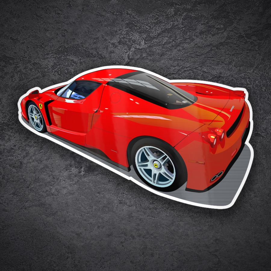 Aufkleber: Ferrari Enzo Supersportwagen Illustration