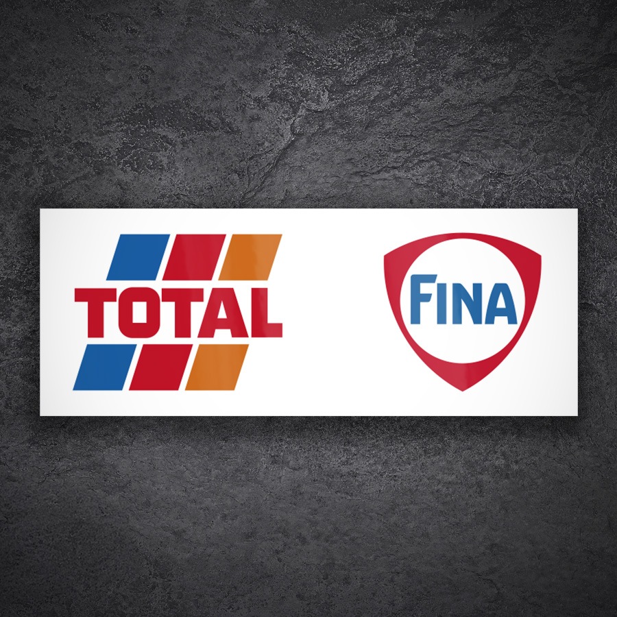 Aufkleber: Total und Fina Logo