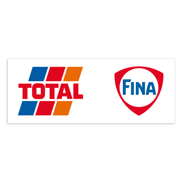 Aufkleber: Total und Fina Logo