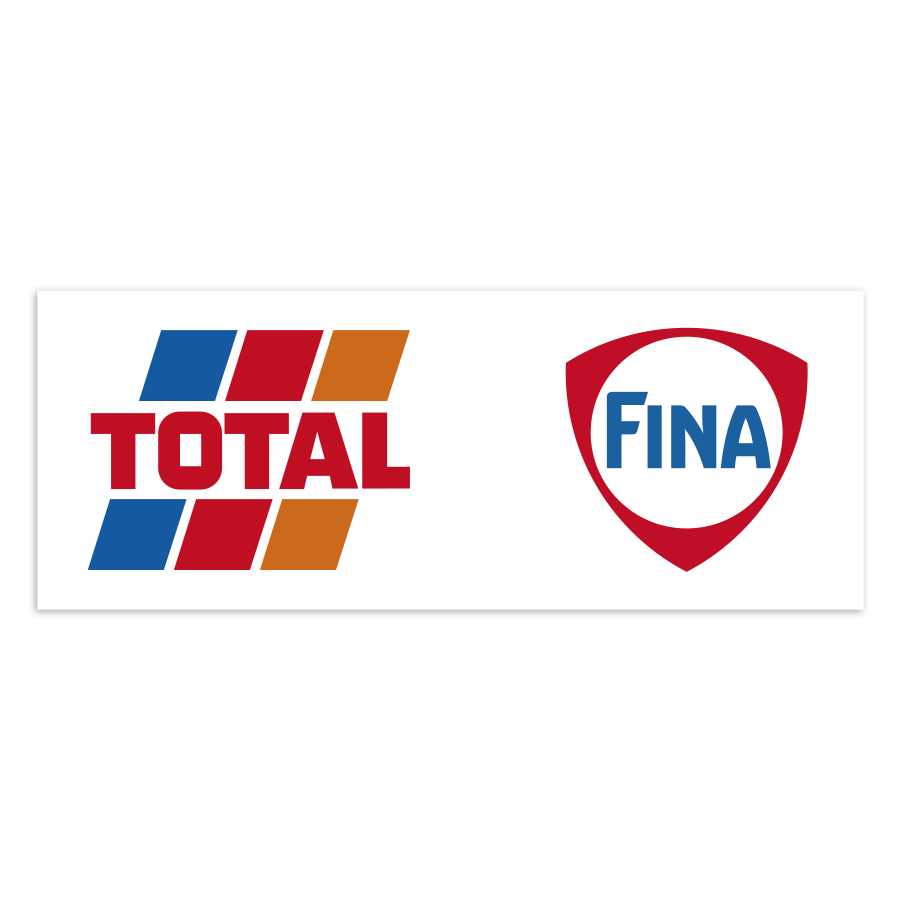 Aufkleber: Total und Fina Logo