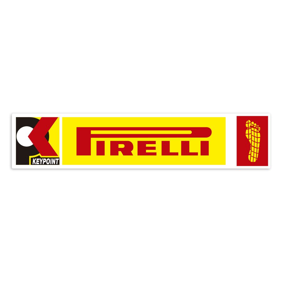 Aufkleber: Pirelli Keypoint Fu&szlig;abdruck Logo