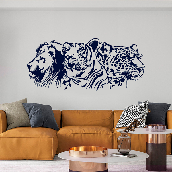 Löwe, Tiger Leopard und Wandtattoo