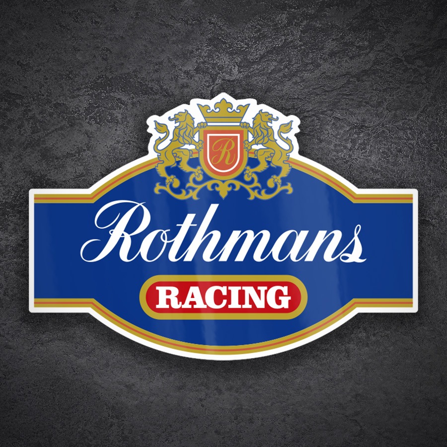 Aufkleber: Rothmans Racing Retro Motorsport Emblem