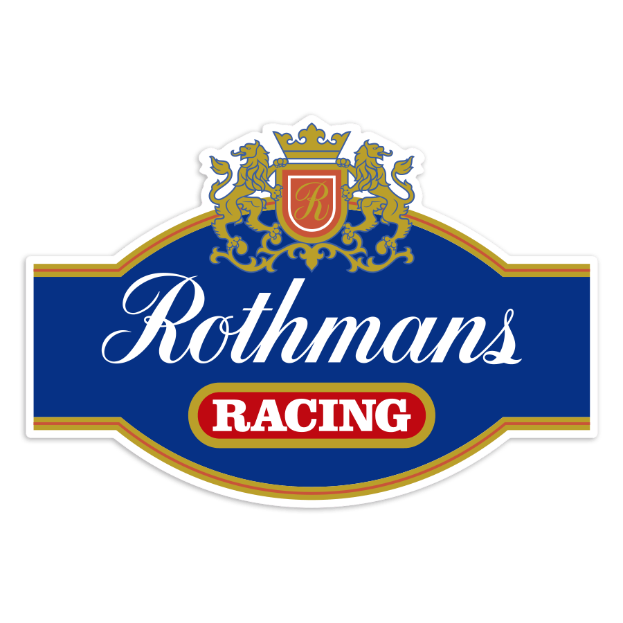 Aufkleber: Rothmans Racing Retro Motorsport Emblem