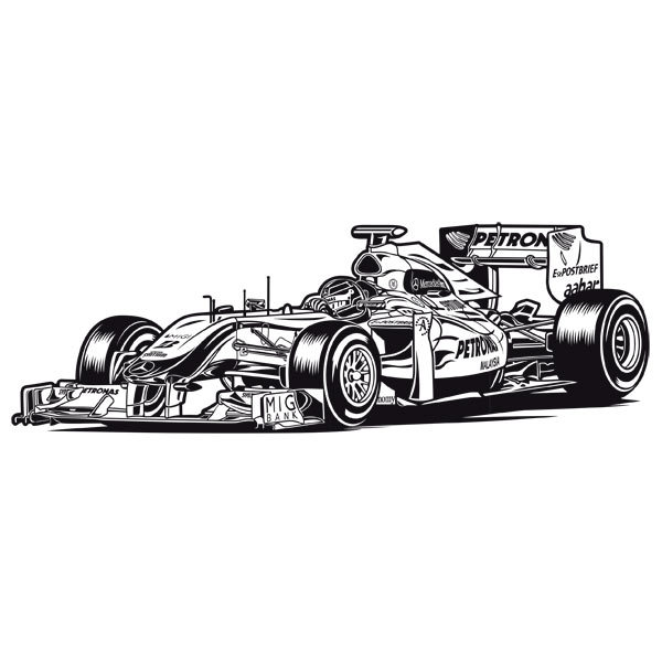 Wandtattoos: Formel-1-Auto