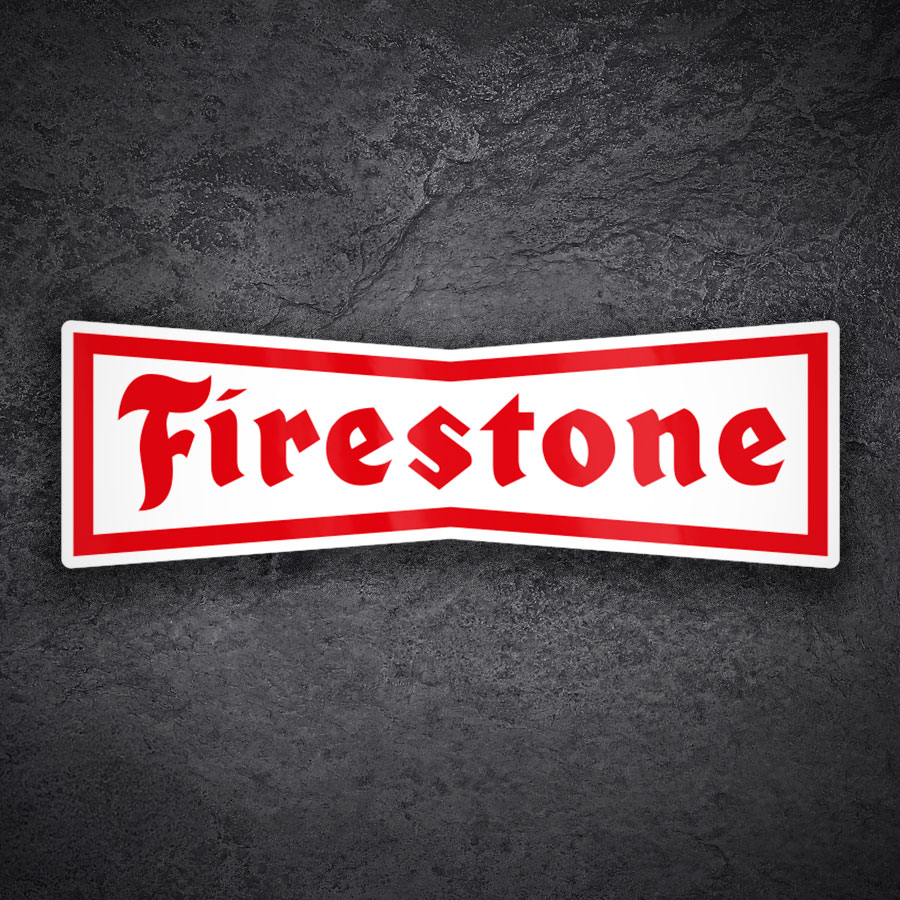 Aufkleber: Klassischer roter Firestone