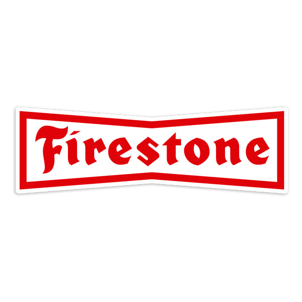 Aufkleber: Klassischer roter Firestone