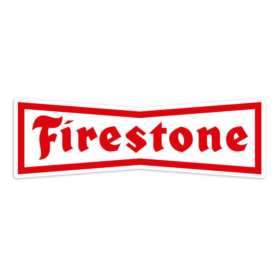 Aufkleber: Klassischer roter Firestone