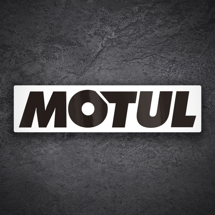 Aufkleber: Horizontales Motul Logo Schwarze Buchstaben