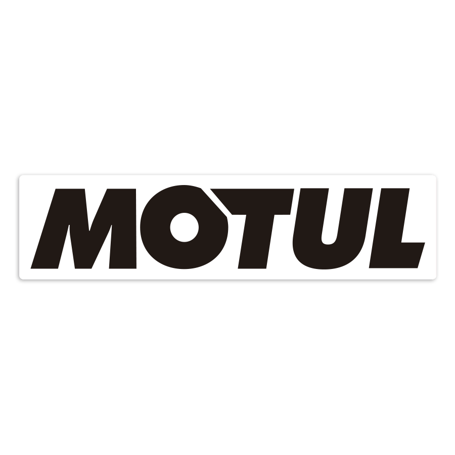 Aufkleber: Horizontales Motul Logo Schwarze Buchstaben