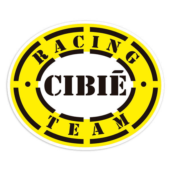 Aufkleber: Gelbes Cibi&eacute; Racing Team Oval