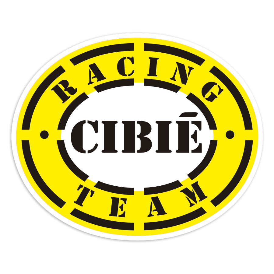 Aufkleber: Gelbes Cibi&eacute; Racing Team Oval