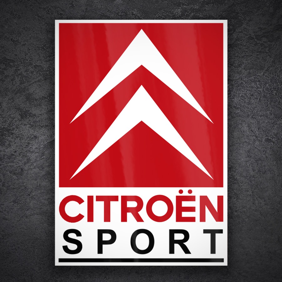 Aufkleber: Klassisches Vertikales Citro&euml;n Sport Logo