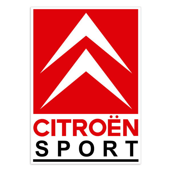 Aufkleber: Klassisches Vertikales Citro&euml;n Sport Logo