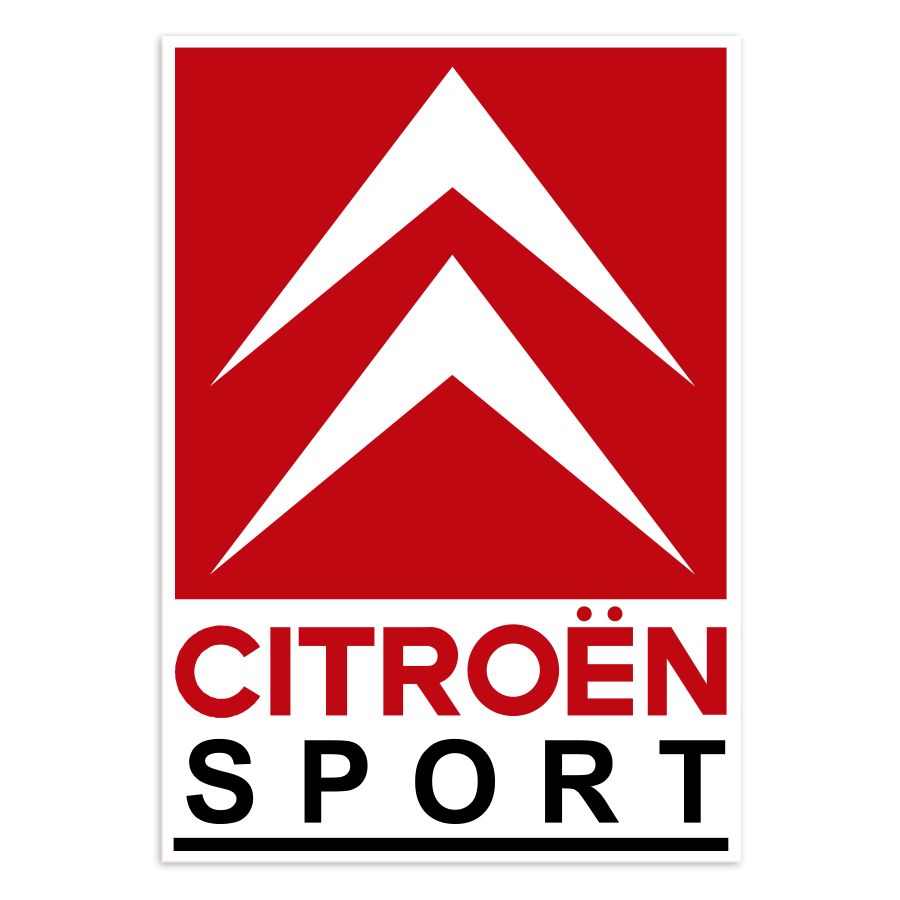 Aufkleber: Klassisches Vertikales Citro&euml;n Sport Logo