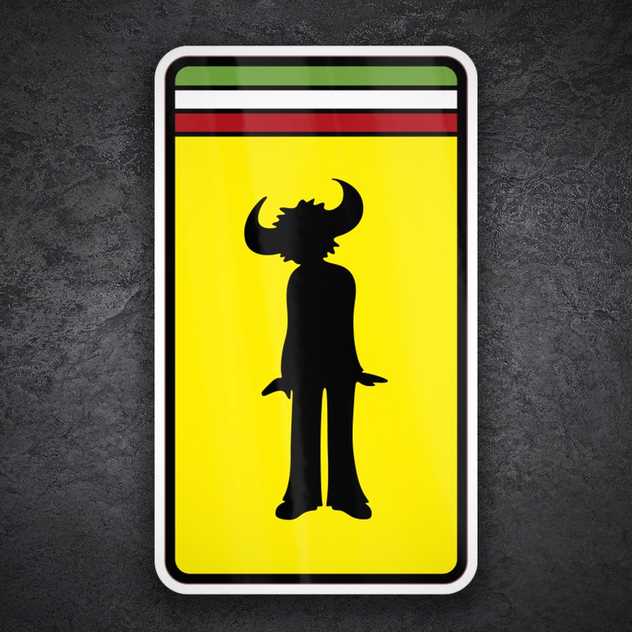 Aufkleber: Jamiroquai Emblem im Silhouettenstil mit H&ouml;rnern