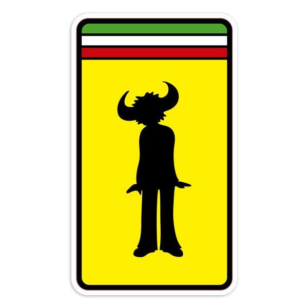Aufkleber: Jamiroquai Emblem im Silhouettenstil mit H&ouml;rnern
