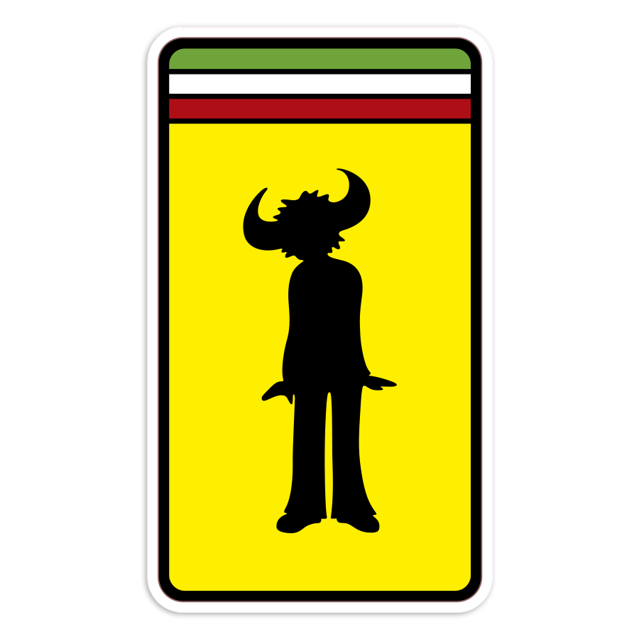 Aufkleber: Jamiroquai Emblem im Silhouettenstil mit H&ouml;rnern