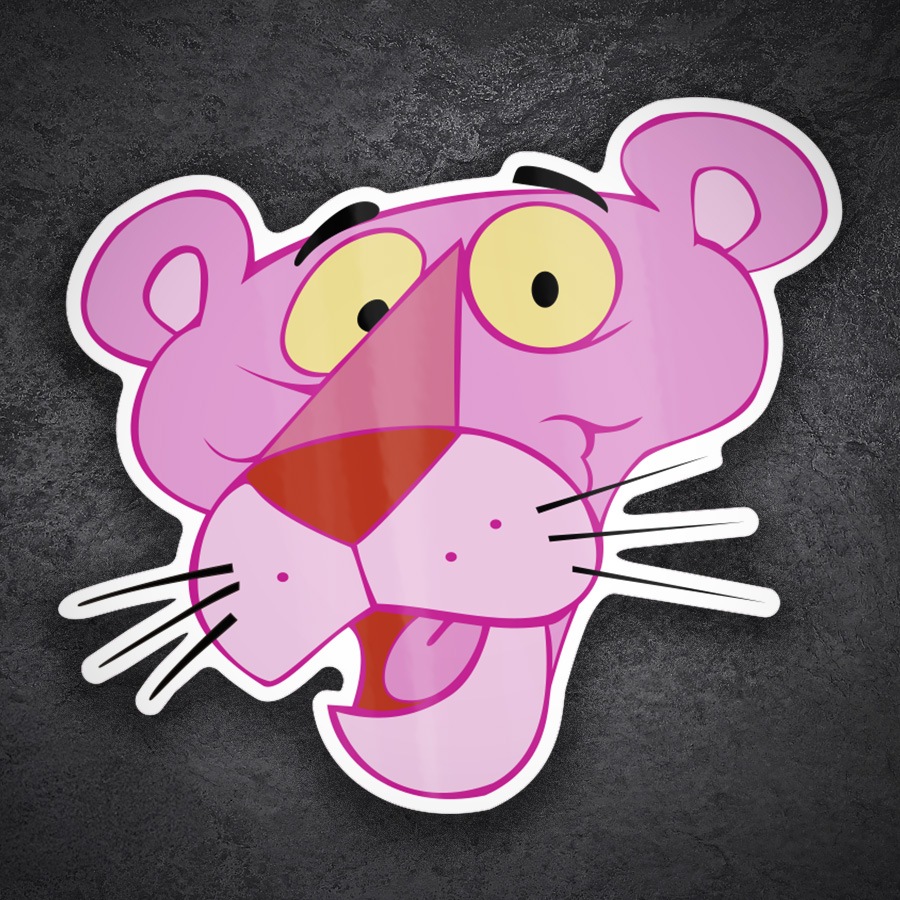 Aufkleber: Pink Panther Gesicht