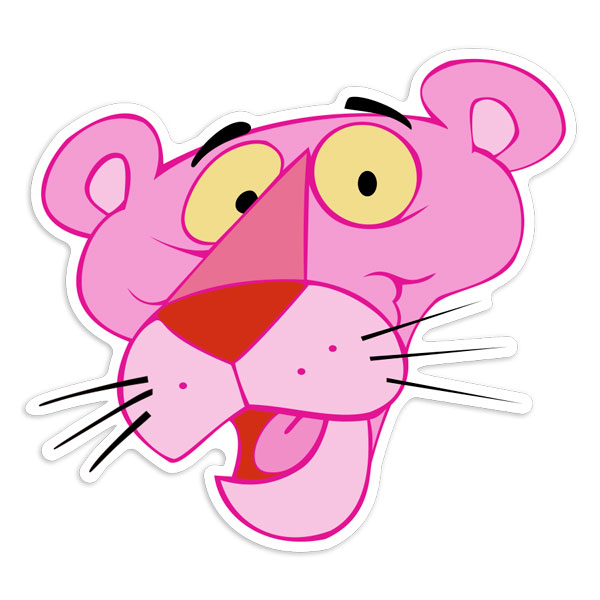 Aufkleber: Pink Panther Gesicht
