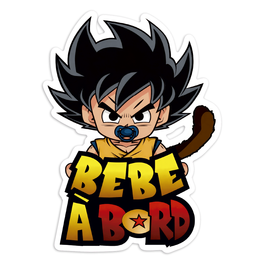 Aufkleber: Baby an Bord Goku Dragonball