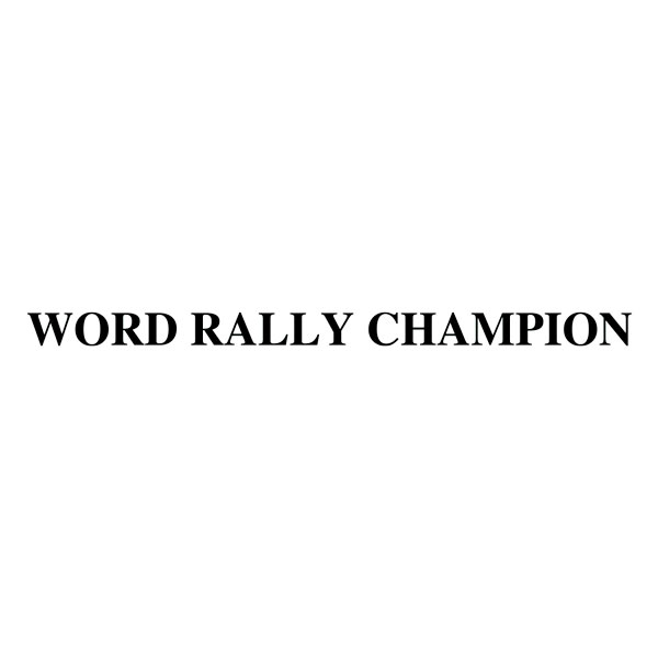 Aufkleber: World Rally Champion Schriftzug