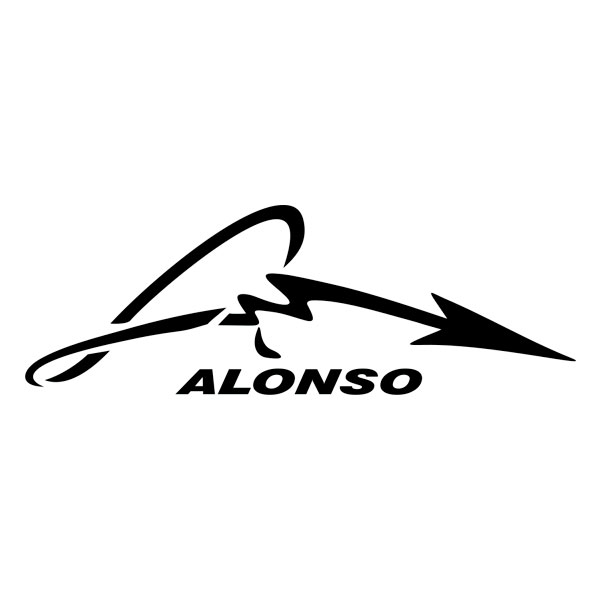 Aufkleber: Fernando Alonso Signatur Logo