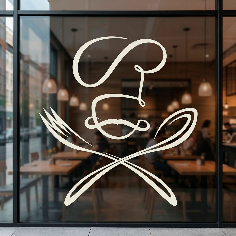 Wandtattoos: Chef L&ouml;ffel und Gabel