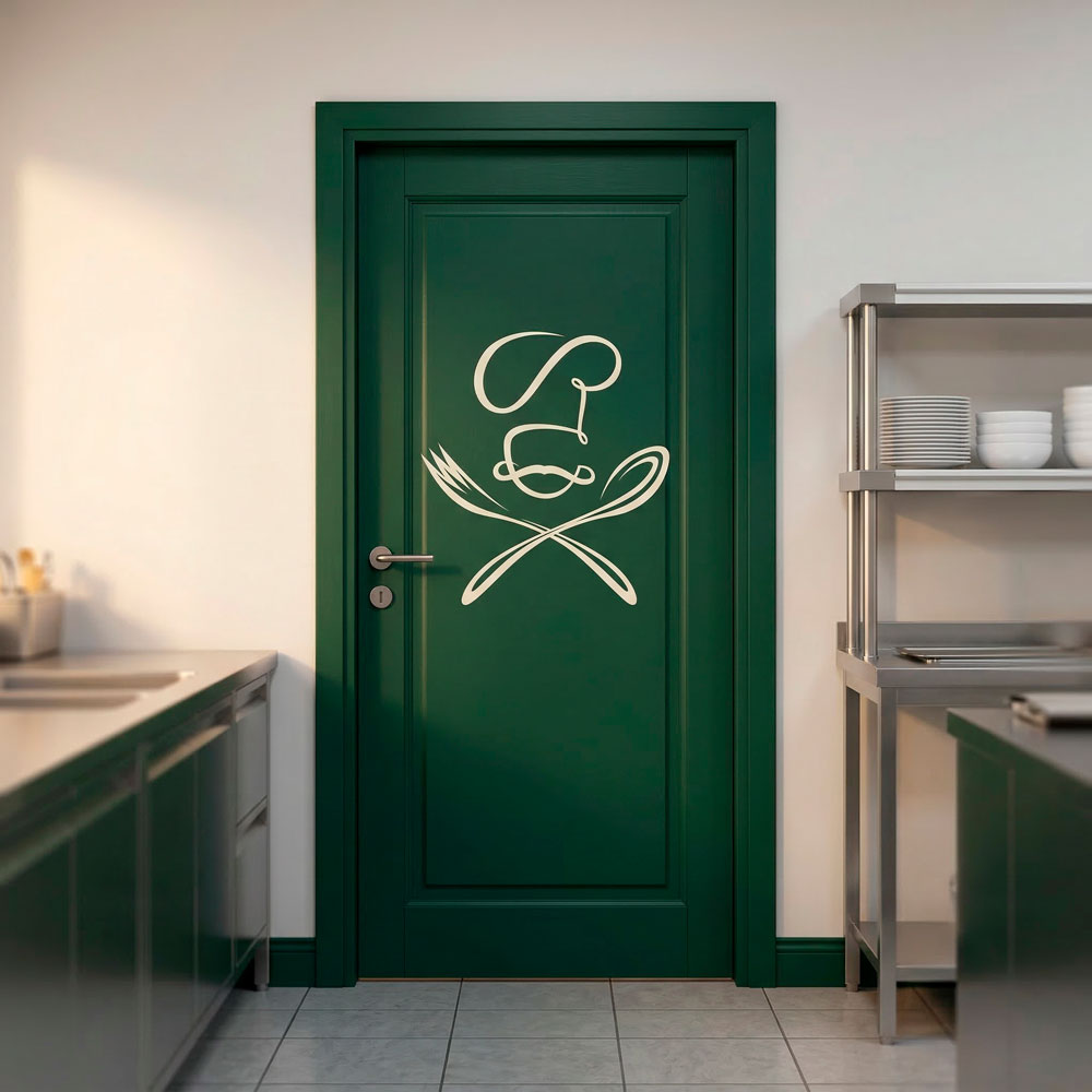 Wandtattoos: Chef L&ouml;ffel und Gabel