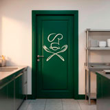 Wandtattoos: Chef L&ouml;ffel und Gabel 10