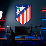 Wandtattoos: Atl&eacute;tico de Madrid wappen Farbe 13