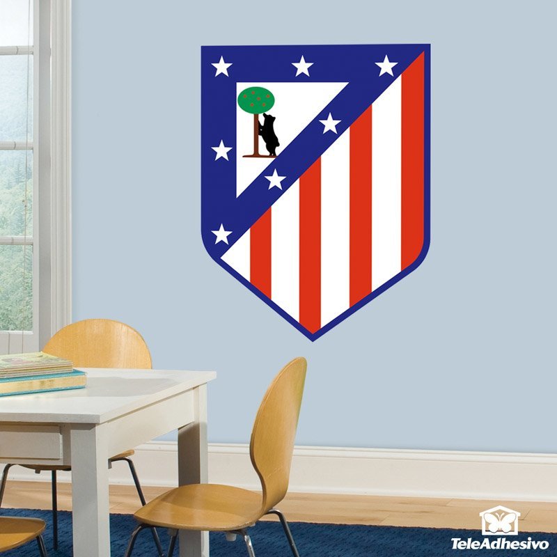 Wandtattoos: Atlético de Madrid wappen Farbe