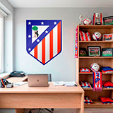 Wandtattoos: Atl&eacute;tico de Madrid wappen Farbe 6